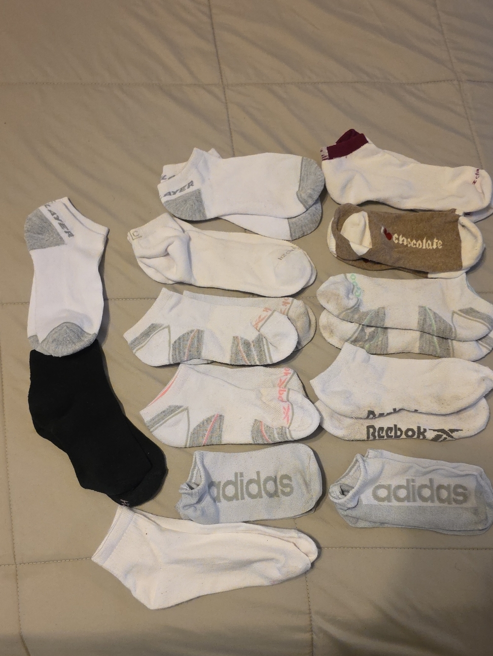 adidas Women's White and Gray Low-Cut Athletic Socks - Multi Pair